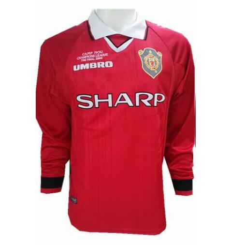 1999-2000 Manchester United Retro LS Home Kit Soccer Jersey